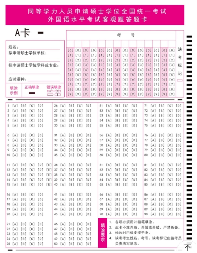 2023同等学力申硕统考答题注意事项，听说每年都有人写反答案，遗憾落榜